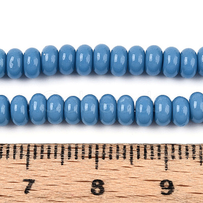 Opaque Solid Color Glass Beads Strands GLAA-ZX008-4mm-18V-1
