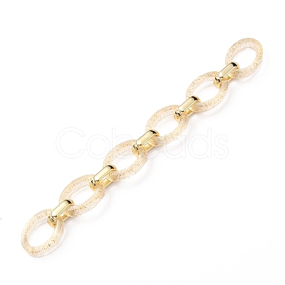 Handmade Transparent Acrylic & CCB Plastic Cable Chains AJEW-JB00827-1