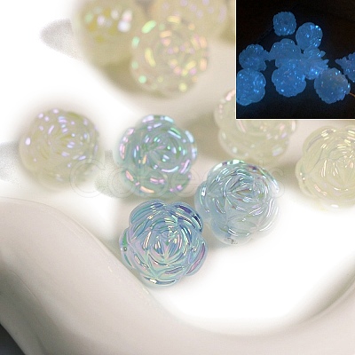 Luminous Plating Acrylic Beads PW-WG10111-01-1