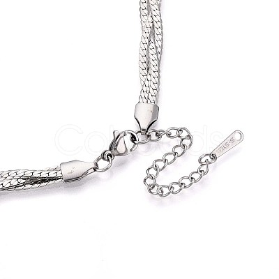 5.5MM 304 Stainless Steel Braided Cuban Link Chain Necklaces NJEW-N058-03P-1