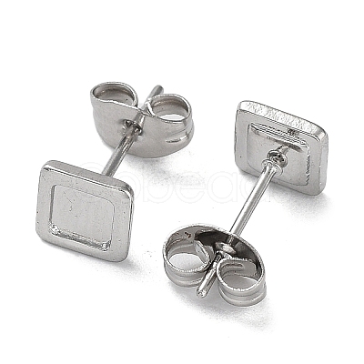 Non-Tarnish 304 Stainless Steel Stud Earrings Findings STAS-M323-14P-1