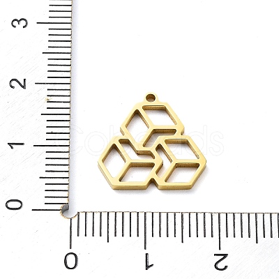 304 Stainless Steel Pendants STAS-D036-05G-1