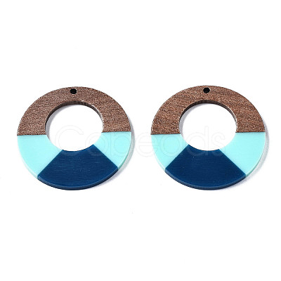 Resin & Walnut Wood Pendants RESI-S389-068A-A03-1