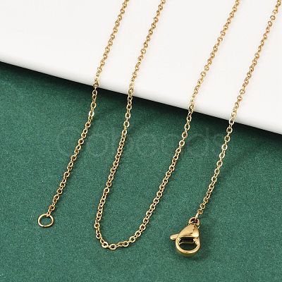 304 Stainless Steel Cable Chain Necklaces NJEW-M151-24G-1