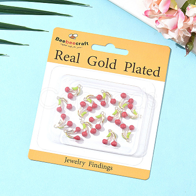 14Pcs Brass Charms KK-BBC0017-50-1