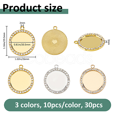 Alloy Pendant Cabochon Settings FIND-FH0017-17B-1