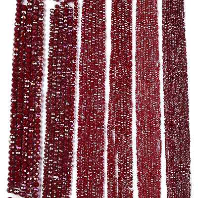 Electroplate Glass Beads Strands EGLA-A044-P8mm-B02-1