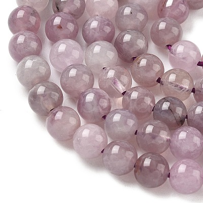 Natural Purple Madagascar Rose Quartz Beads Strands G-Z115-C02-6mm-1