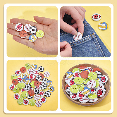 2 Bags 2-Holes Wood Buttons WOOD-WR0001-31A-1