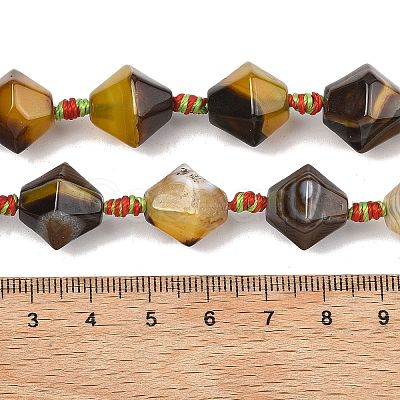 Natural Banded Agate/Striped Beads Strands G-A306-C02-01-1
