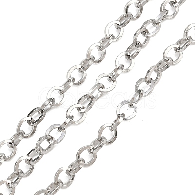 304 Stainless Steel Oval Link Chains CHS-G044-02P-1