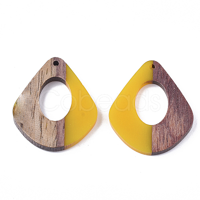 Resin & Walnut Wood Pendants X-RESI-S358-06H-1