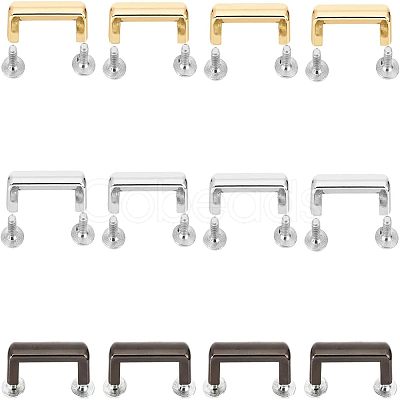 12 Sets 3 Colors Zinc Alloy Bag Suspension Clasps FIND-WR0005-56-1