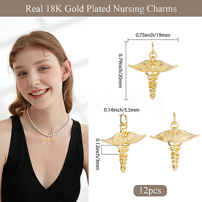 12Pcs Brass Pendants KK-BBC0019-76-1