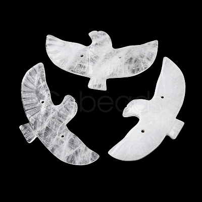 Natural Quartz Crystal Carved Big Pendants G-A288-01J-1