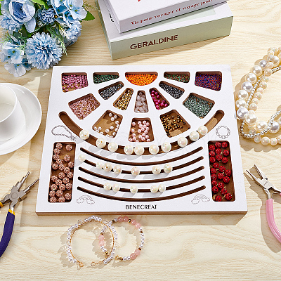 Wood Bead Design Board TOOL-WH0052-06-1