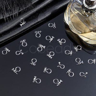 ARRICRAFT 80Pcs 8 Style Resin Clip-on Earring Findings FIND-AR0002-49-1