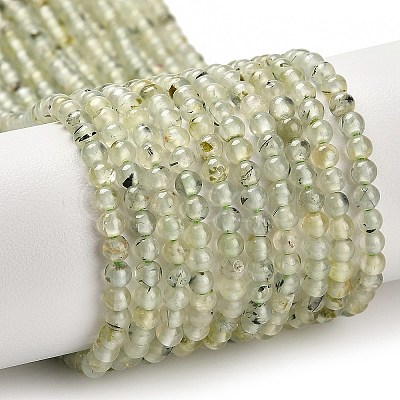 Natural Prehnite Beads Strands G-B107-E01-01-1