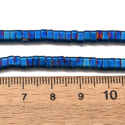 2-Hole Electroplated Synthetic Non-magnetic Hematite Beads Strands G-L613-A01-01G-1