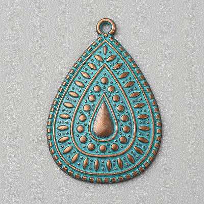 Tibetan Styles Alloy Pendants FIND-CJC0024-84B-1