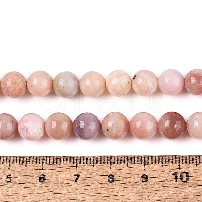 Natural Pink Opal Beads Strands G-R446-8mm-10-01-1