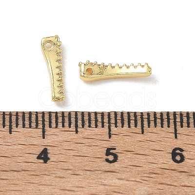 Brass Micro Pave Clear Cubic Zirconia Charms CU-CBA9FFD-01G-B-1