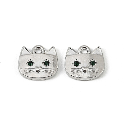 Alloy Micro Pave Sea Green Cubic Zirconia Pendants FIND-H024-15P-1