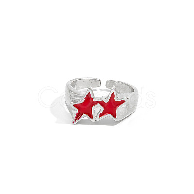Alloy & Enamel Cuff Open Rings for Men FS-WGE7668-03-1