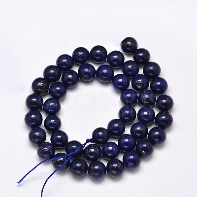 Dyed Natural Lapis Lazuli Round Beads Strands X-G-M169-4mm-05-1