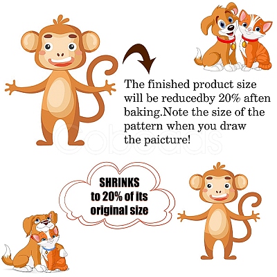 DIY Plastic Heat Shrink Film Paper & Iron Keychain Kits DIY-YW0009-30-1