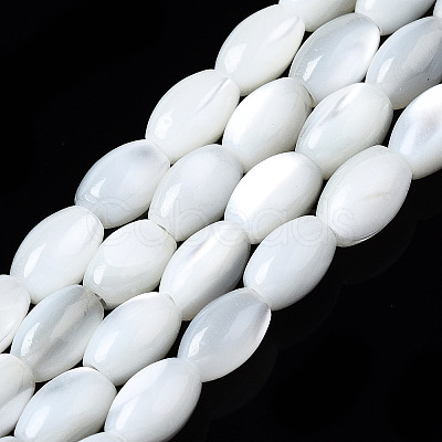 Natural Trochid Shell/Trochus Shell Beads Strands X-SSHEL-S266-021A-01-1