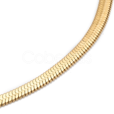 Ion Plating(IP) 201 Stainless Steel Herringbone Chain Necklaces NJEW-M187-06G-1