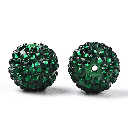 Transparent Resin Rhinestone Graduated Beads RESI-S314-18x20-03-1