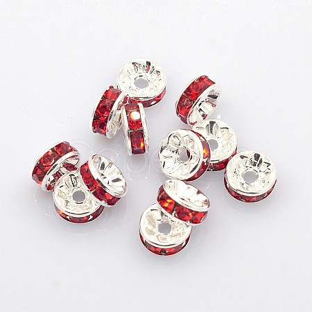 Brass Grade A Rhinestone Spacer Beads RB-A004-7-1