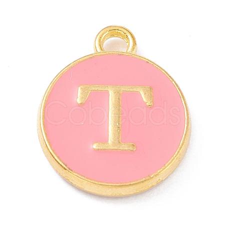 Golden Plated Alloy Enamel Charms X-ENAM-Q437-14T-1
