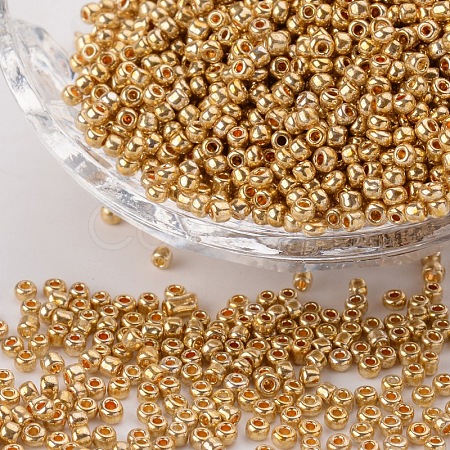 Electroplate Glass Seed Beads X-SEED-Q003-01-1