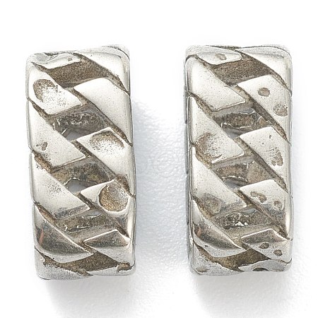 304 Stainless Steel Slide Charms/Slider Beads STAS-I181-046AS-1