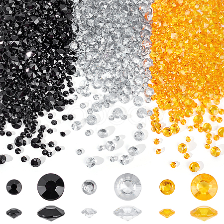 4200Pcs 6 Styles Pointed Back Acrylic Rhinestone Cabochons TACR-GA0001-06-1