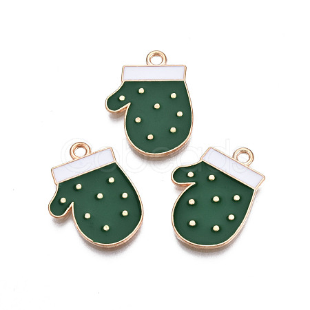 Christmas Style Alloy Enamel Pendants ENAM-Q442-62-1
