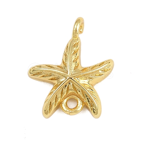Brass Sea Animal Connector Charms KK-I352-29G-02-1