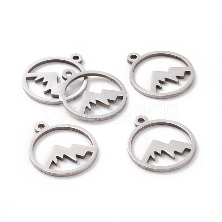 Non-Tarnish 201 Stainless Steel Laser Cut Pendants X-STAS-S105-T901-1S-1