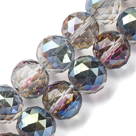 Transparent Electroplate Glass Beads Strands EGLA-N002-34G-F05-1
