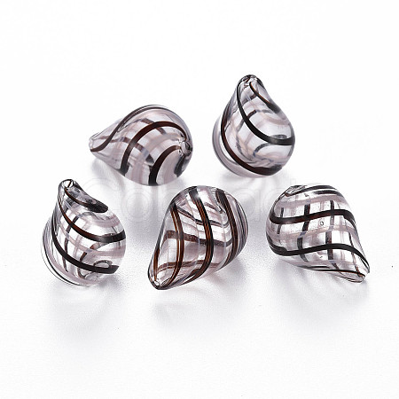 Transparent Handmade Blown Glass Globe Beads X-GLAA-T012-04-1