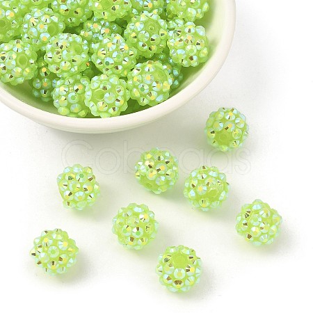 AB-Color Resin Rhinestone Beads RESI-S315-10x12-13-1