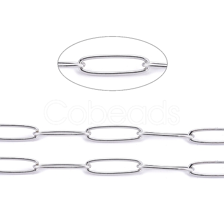 Tarnish Resistant 304 Stainless Steel Paperclip Chains CHS-F010-01C-P-01-1
