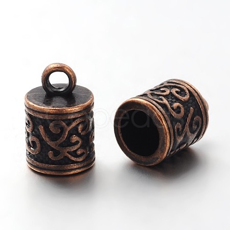 Tibetan Style Cord Ends TIBEP-LF10887YKG-R-LF-1