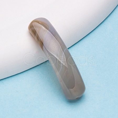 Natural Grey Agate Curved Rectangle Links PW-WGACC19-09-1