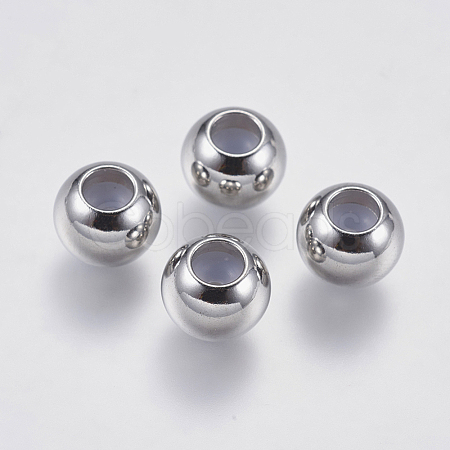 304 Stainless Steel Beads X-STAS-F139-062P-8mm-1