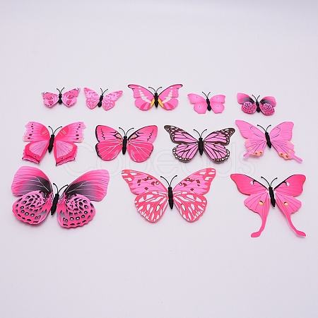 PVC Butterfly Wall Decorations DIY-WH0221-35B-1