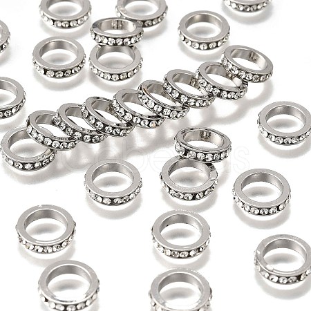 Brass Rhinestone Spacer Beads RB-H252-01P-1